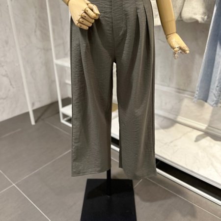 투버튼 통 팬츠