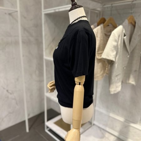 레터링 트임 반팔 티셔츠