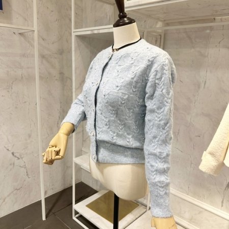 꽈배기 진주 니트 가디건