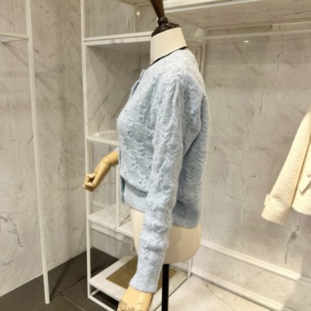 꽈배기 진주 니트 가디건