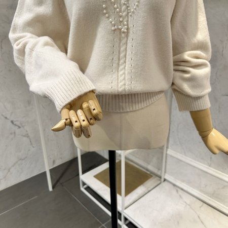 진주리본 라운드 니트