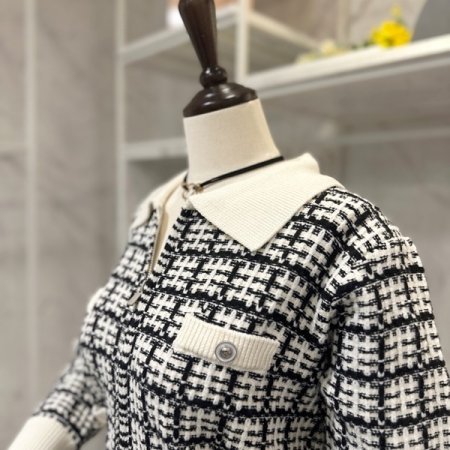 트위드 집업 가디건