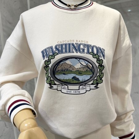 프린팅 배색 티셔츠