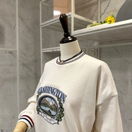 프린팅 배색 티셔츠