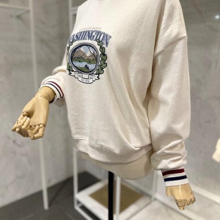 프린팅 배색 티셔츠