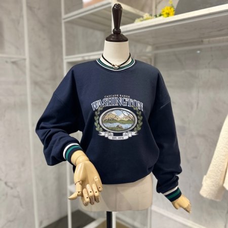 프린팅 배색 티셔츠