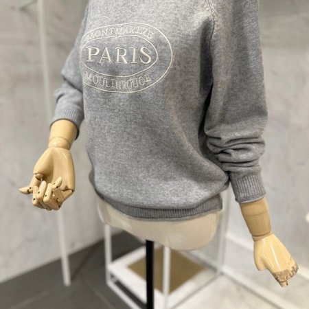 심플 레터링 니트