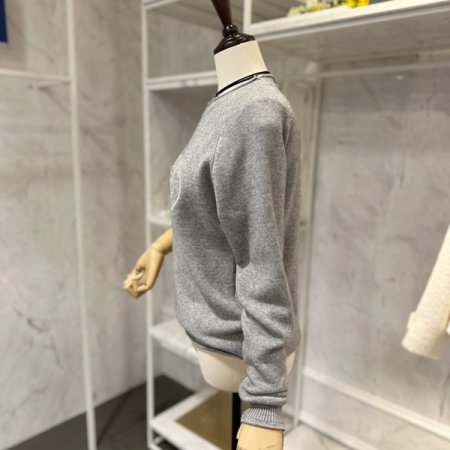 심플 레터링 니트