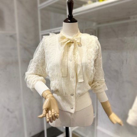 레이스 리본 니트