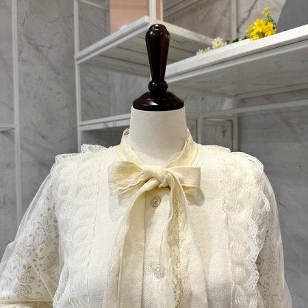 레이스 리본 니트