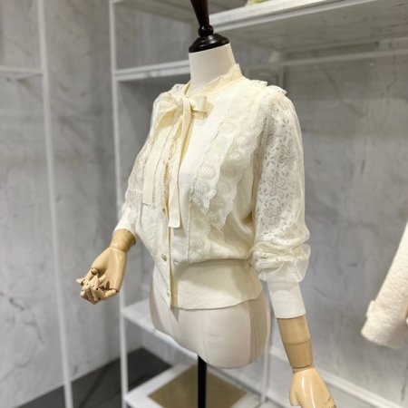 레이스 리본 니트