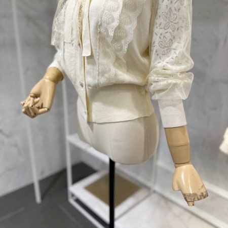 레이스 리본 니트