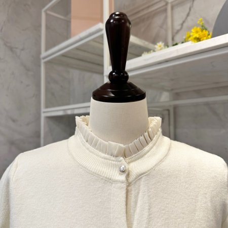 진주 프릴 가디건