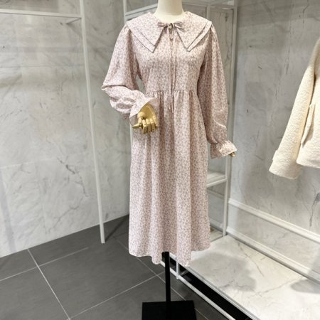 니트조끼 플라워원피스 세트