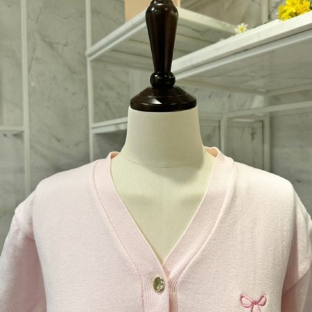 리본 자수 가디건