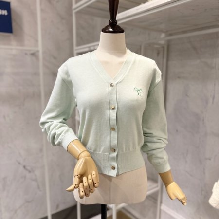 리본 자수 가디건