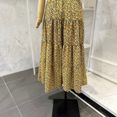 플라워 패턴 캉캉 스커트