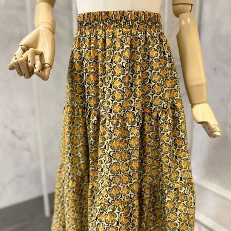 플라워 패턴 캉캉 스커트