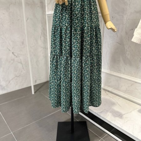 플라워 패턴 캉캉 스커트