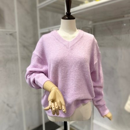 브이넥 루즈핏 니트