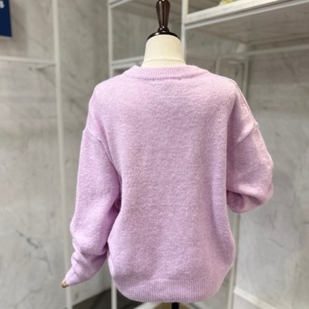 브이넥 루즈핏 니트