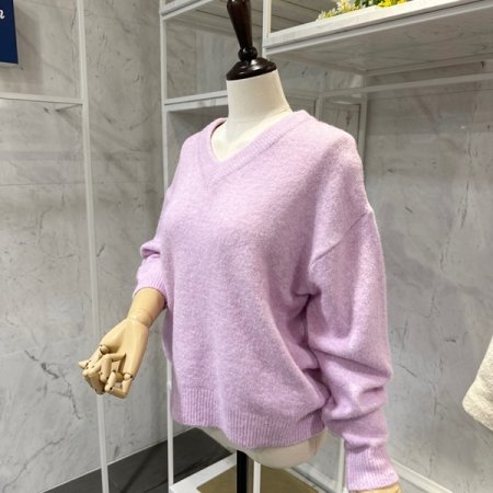 브이넥 루즈핏 니트