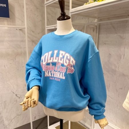 라운드넥 레터링 맨투맨티셔츠