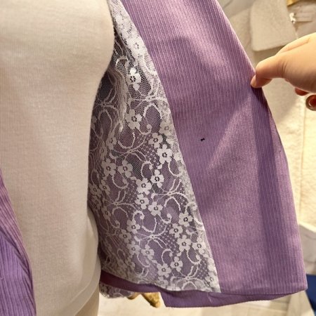 레이스 배색 코듀로이 자켓