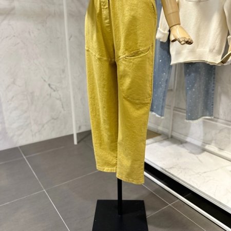 포켓 배기 밴딩 팬츠