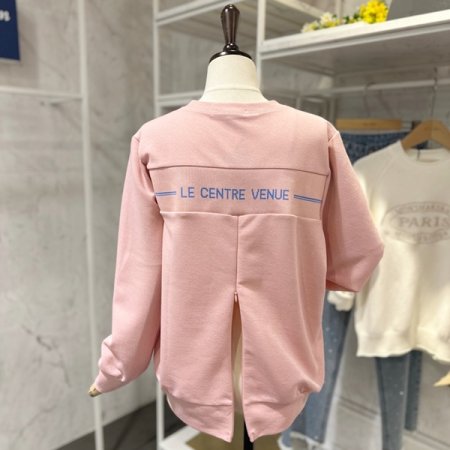 뒷 지퍼 레터링 티셔츠