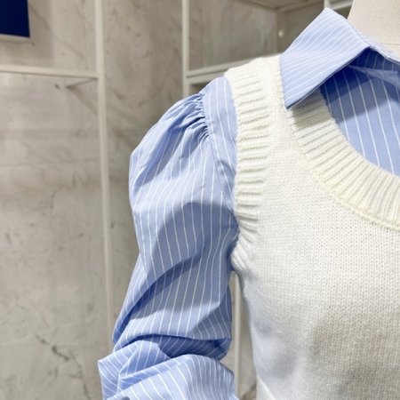 뷔스티에 블라우스 세트