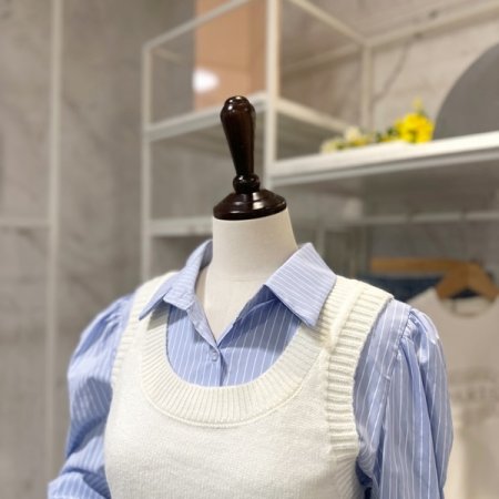 뷔스티에 블라우스 세트