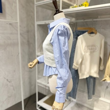 뷔스티에 블라우스 세트