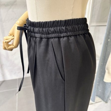 단추 끈 밴딩 와이드팬츠