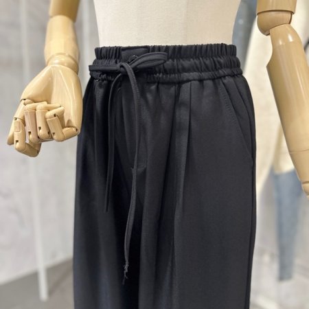 단추 끈 밴딩 와이드팬츠