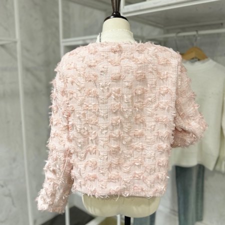 데미지 트위드 자켓