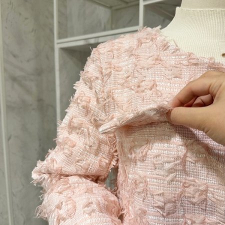 데미지 트위드 자켓