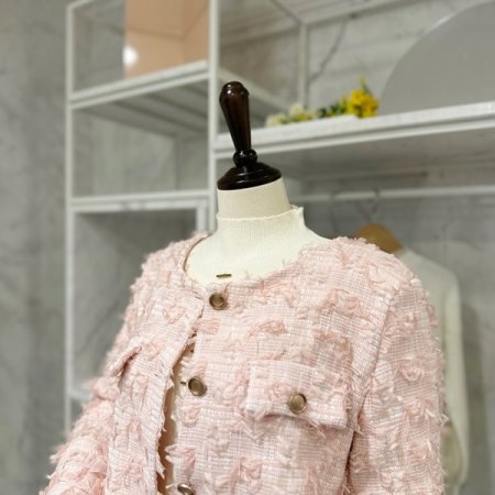 데미지 트위드 자켓