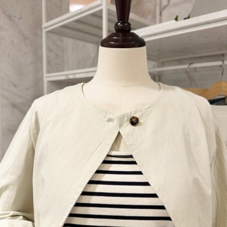 줄무늬티 아우터 세트