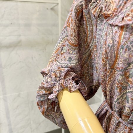 콩단추 끈 롱 원피스