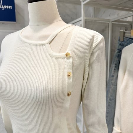 옆 트임 골지 니트