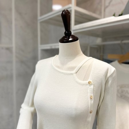 옆 트임 골지 니트