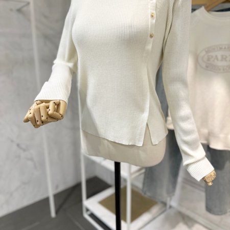 옆 트임 골지 니트