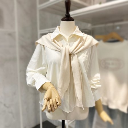 니트숄 셔츠 세트