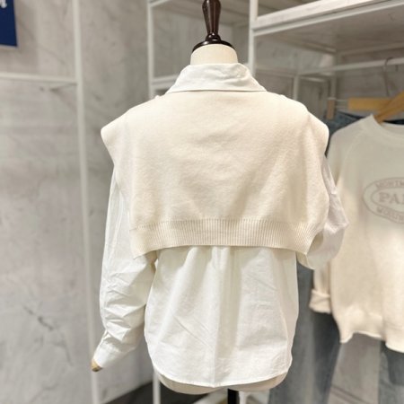 니트숄 셔츠 세트