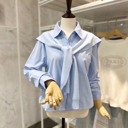 니트숄 셔츠 세트