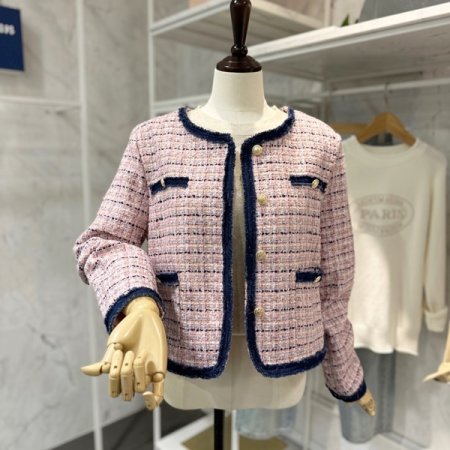 컬러 청 트위드 자켓