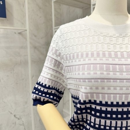 투톤 라운드 니트