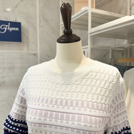 투톤 라운드 니트