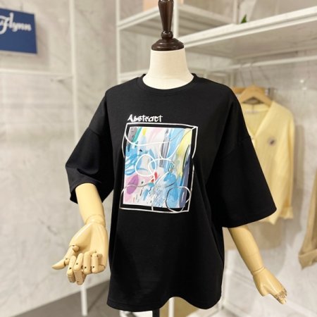 라운드 아트 티셔츠